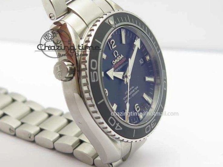 0507 Planet Ocean SS Bp Maker 45mm Black Bezel On SS Bracelet A OnTrend 8218